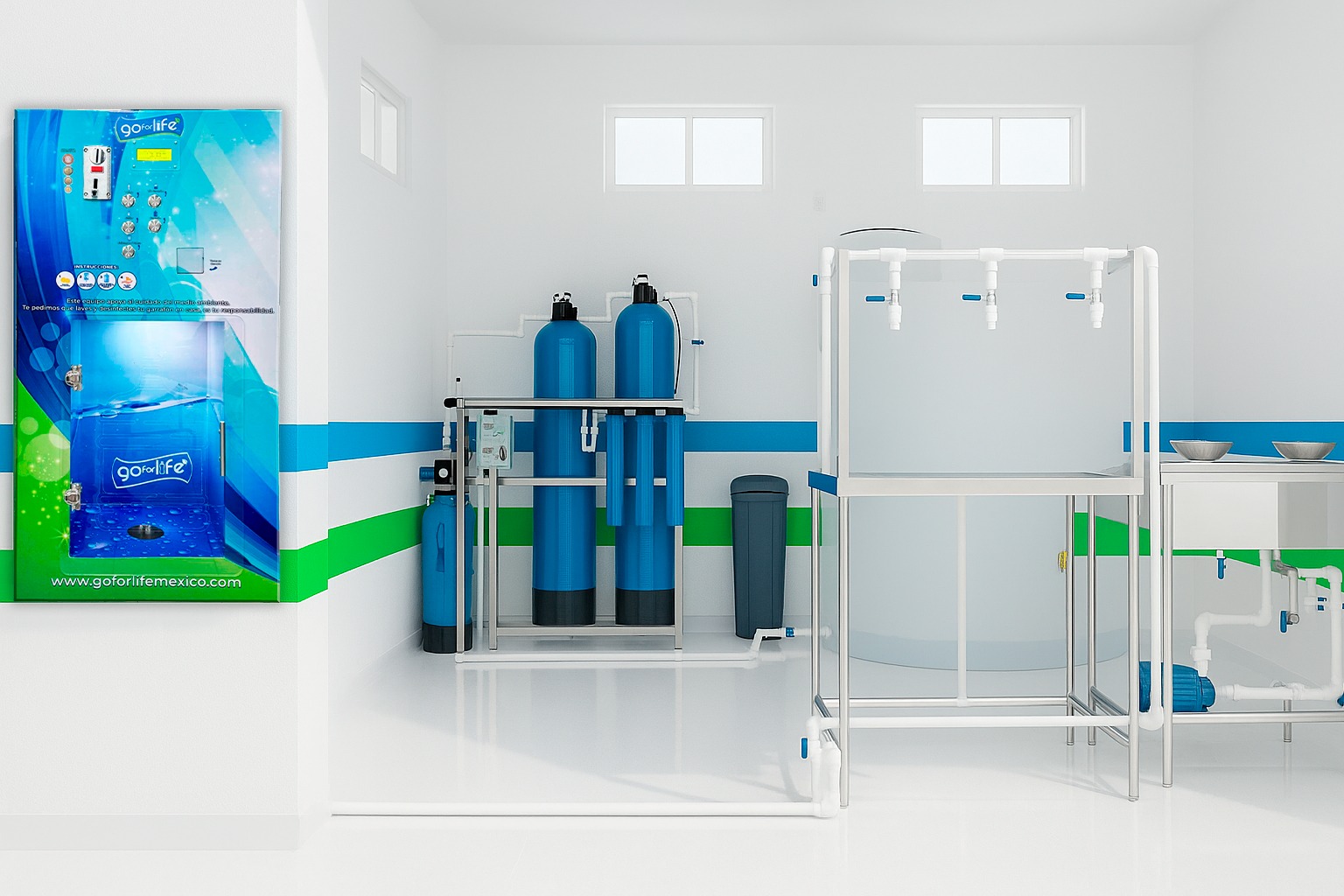 Interior de máquina dispensadora